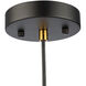 Lugano LED 14 inch Black and Vintage Brass Pendant Ceiling Light