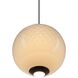 Celeste LED 11.8 inch Gunmetal Pendant Ceiling Light in White Ombre