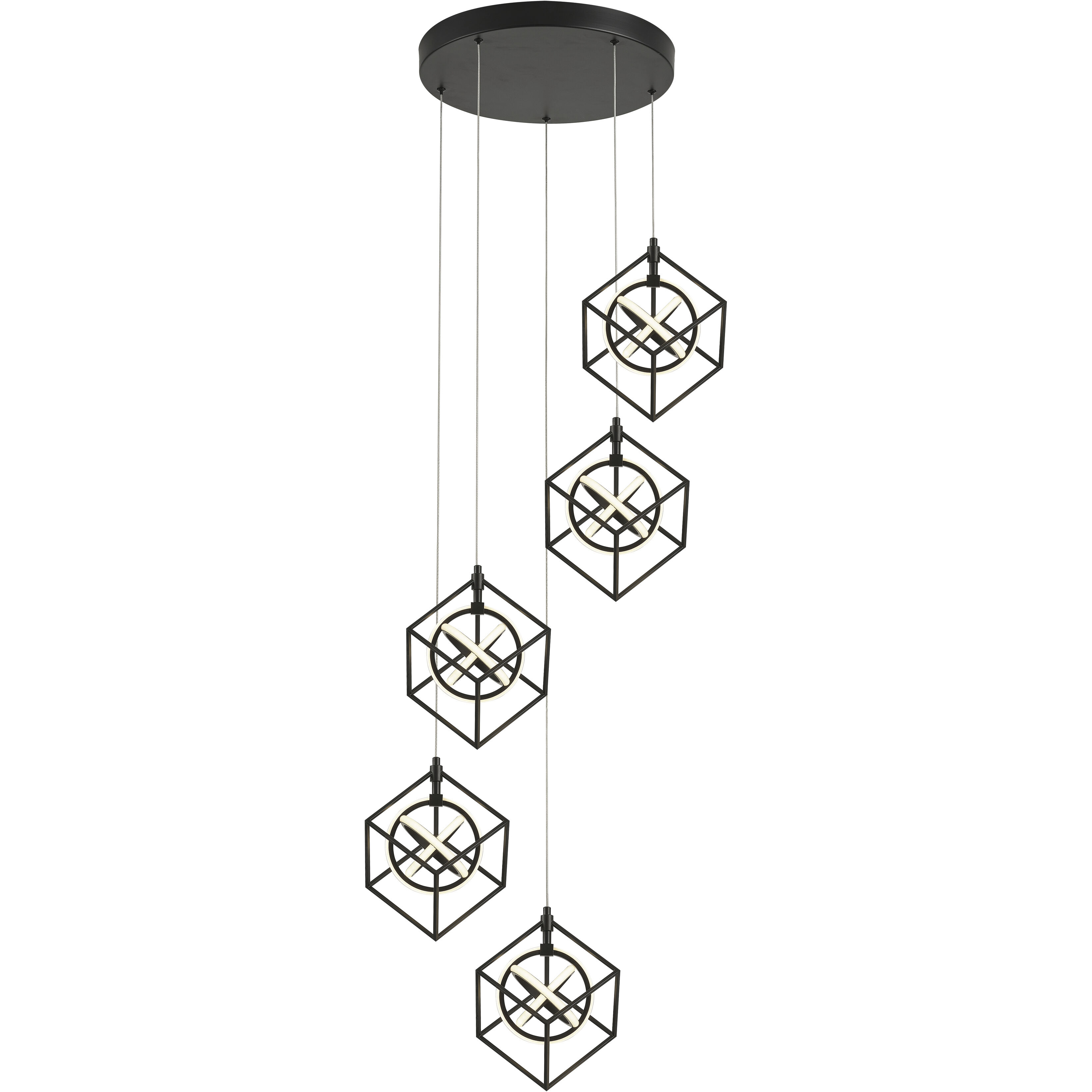 Tulip LED 24 inch Matte Black Pendant Ceiling Light 