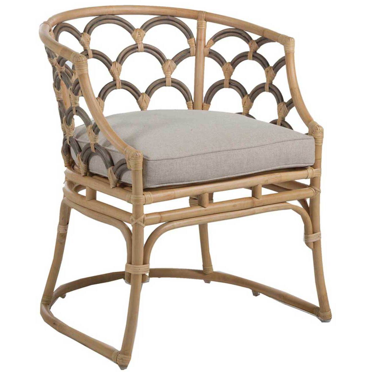 Coralee Grey Matte Rattan / Natural Rattan / Vienna Custard Dining Chair