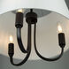 Rhythm LED 15.7 inch Black Semi-Flush Mount Ceiling Light