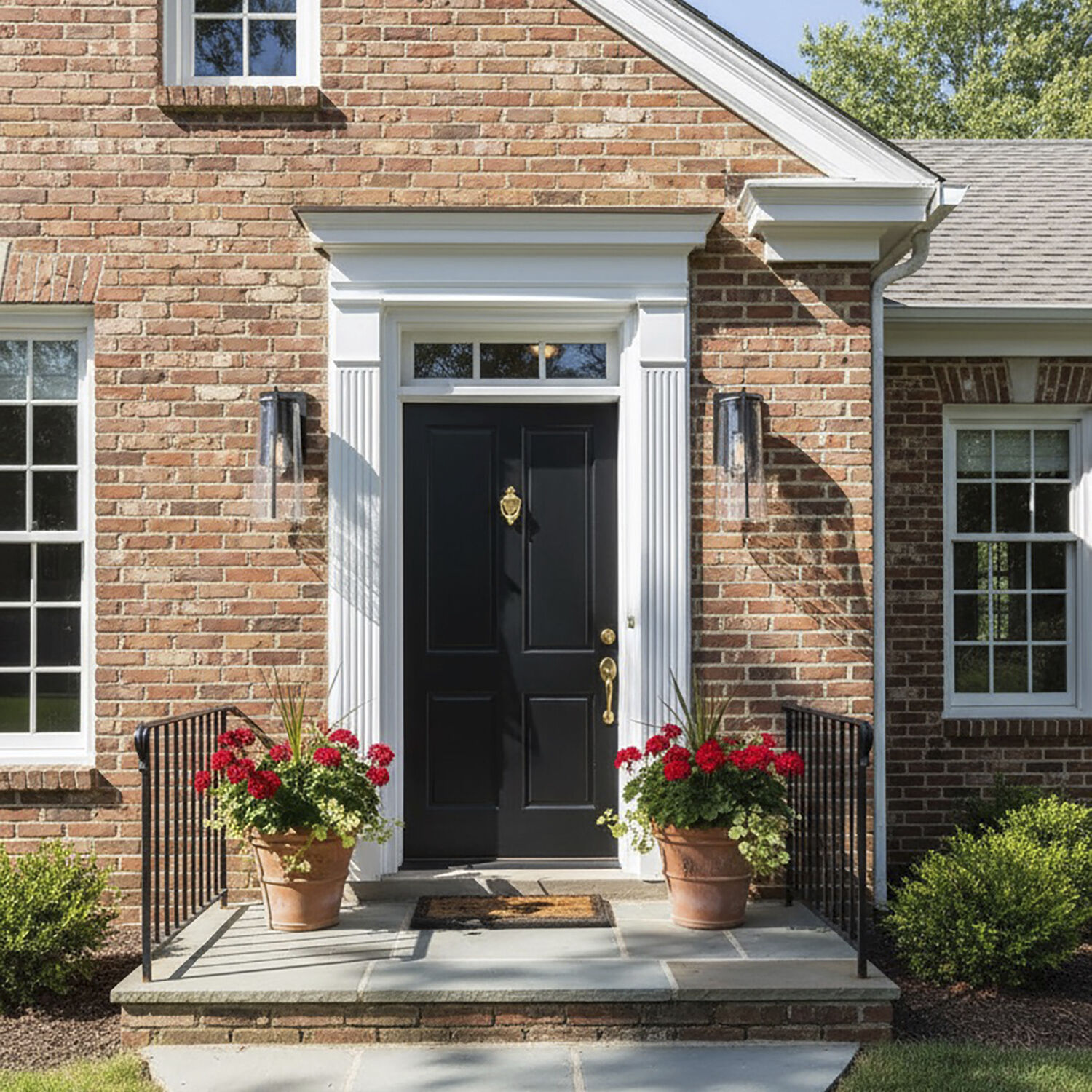 Portofino LED 14 inch Black Outdoor Wall Light