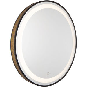 Reflections 24 inch Matte Black and Gold Wall Mirror
