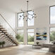 Organic LED 55 inch Black Chandelier Ceiling Light