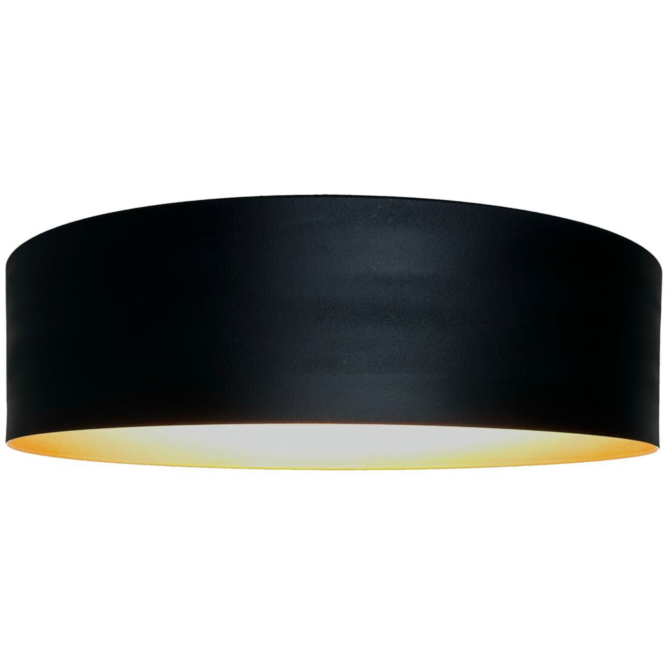 Orsa LED 14 inch Black and Brushed Brass Flush Mount Ceiling Light
