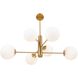 Aurelia LED 23 inch Brass Down Chandeliers Ceiling Light