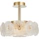 Bloom 6 Light 15.75 inch Brass Semi-Flush Mount Ceiling Light