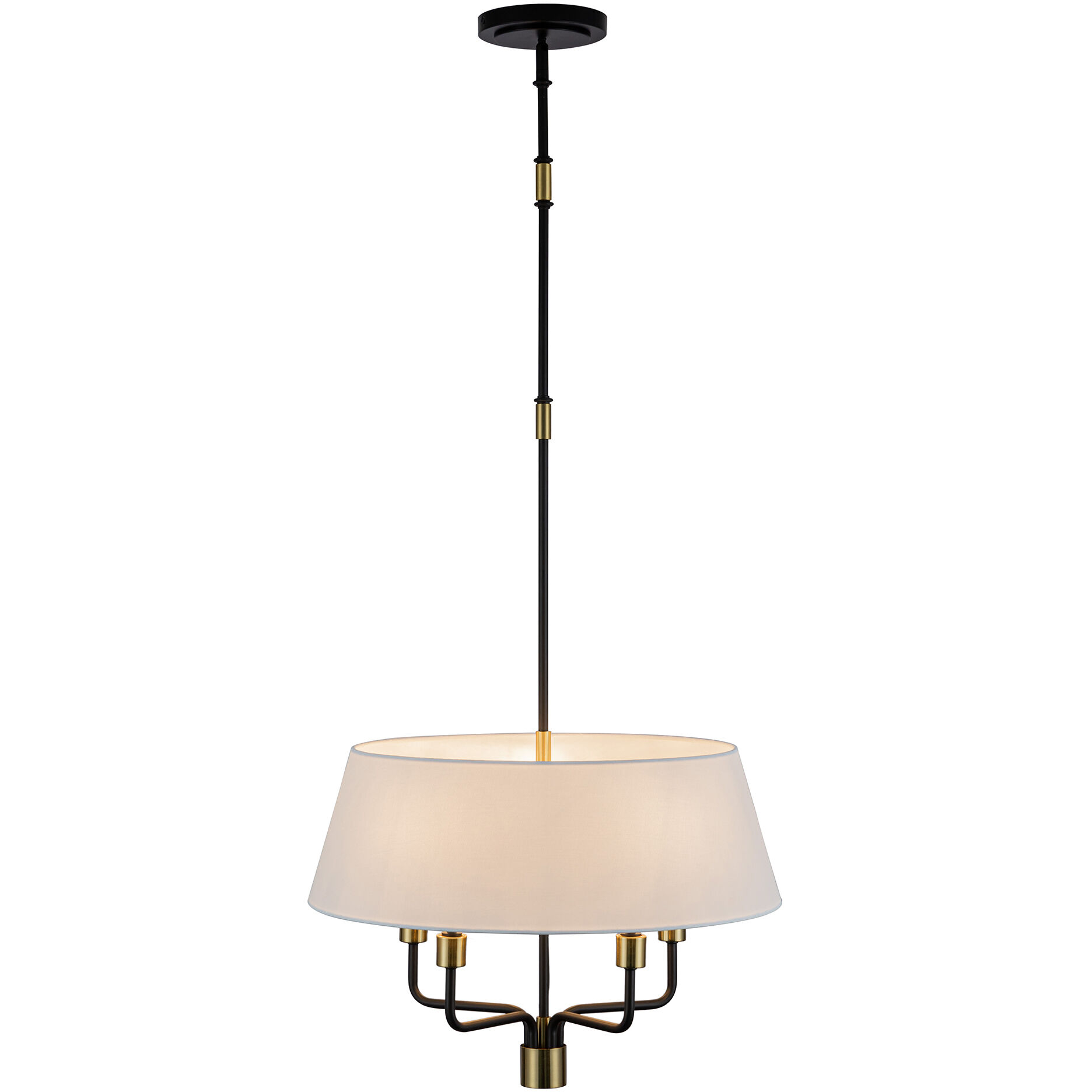 Providence 5 Light 24 inch Black and Brushed Brass Pendant Ceiling Light