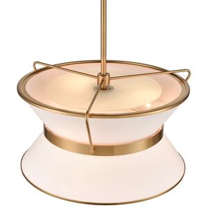 Layla LED 15.75 inch Brushed Brass Chandelier Ceiling Light