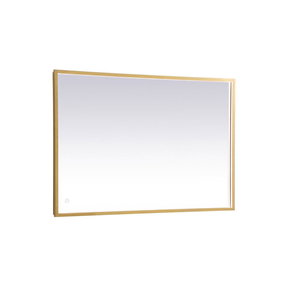 Pier 30 X 27 inch Brass LED Mirror