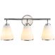 Zoey 3 Light 22 inch Polished Nickel Bathroom Vanity Wall Light
