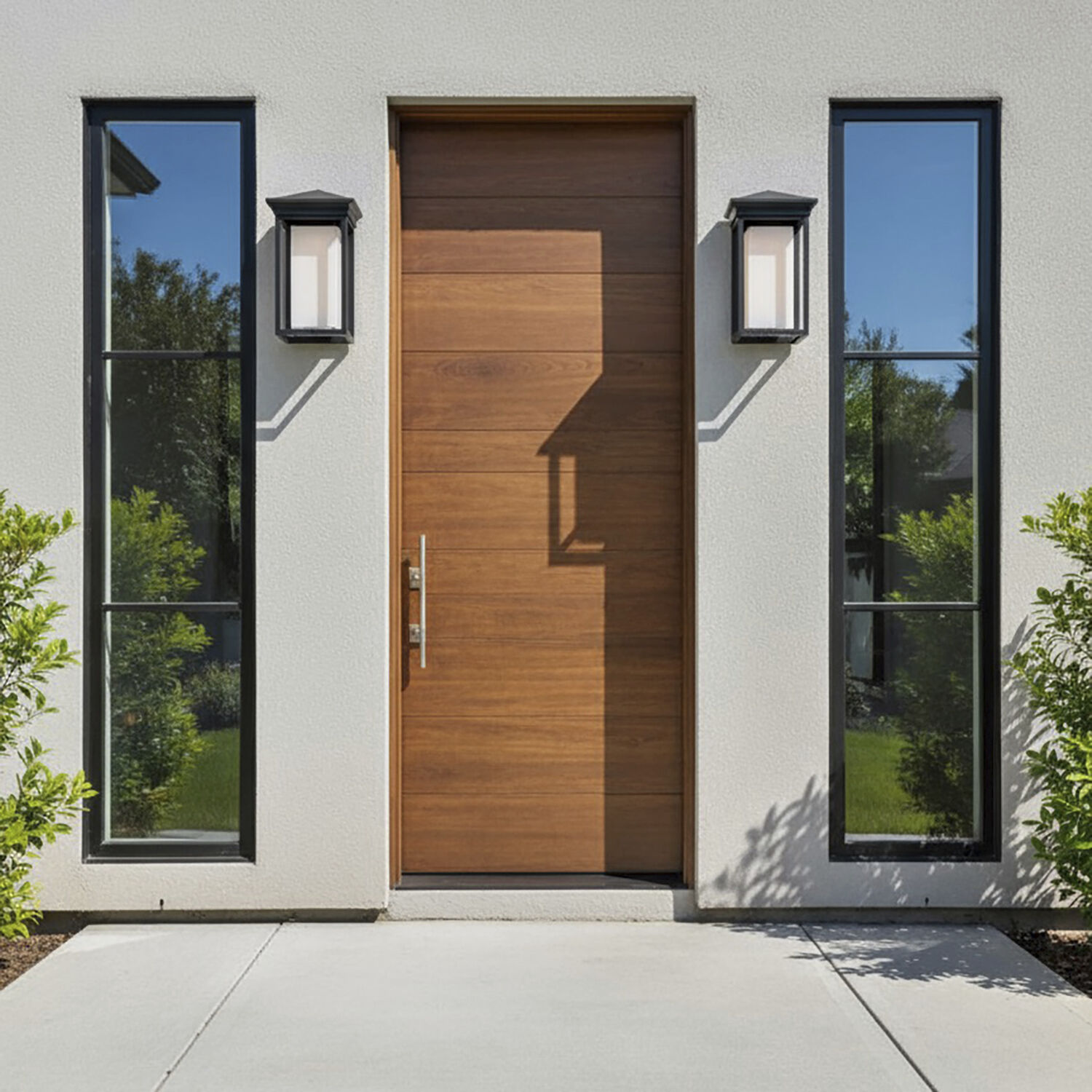 Overbrook LED 17 inch Black Outdoor Wall Light