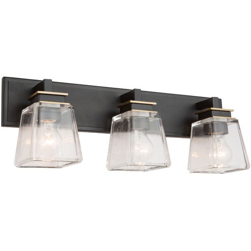 Eastwood LED 24 inch Black and Brass Bathroom Vanity Wall Light