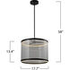 Cora LED 17.7 inch Black and Black Pendant Ceiling Light