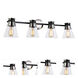 Kanata 4 Light 36 inch Black and Brushed Nickel Vanity Light Wall Light