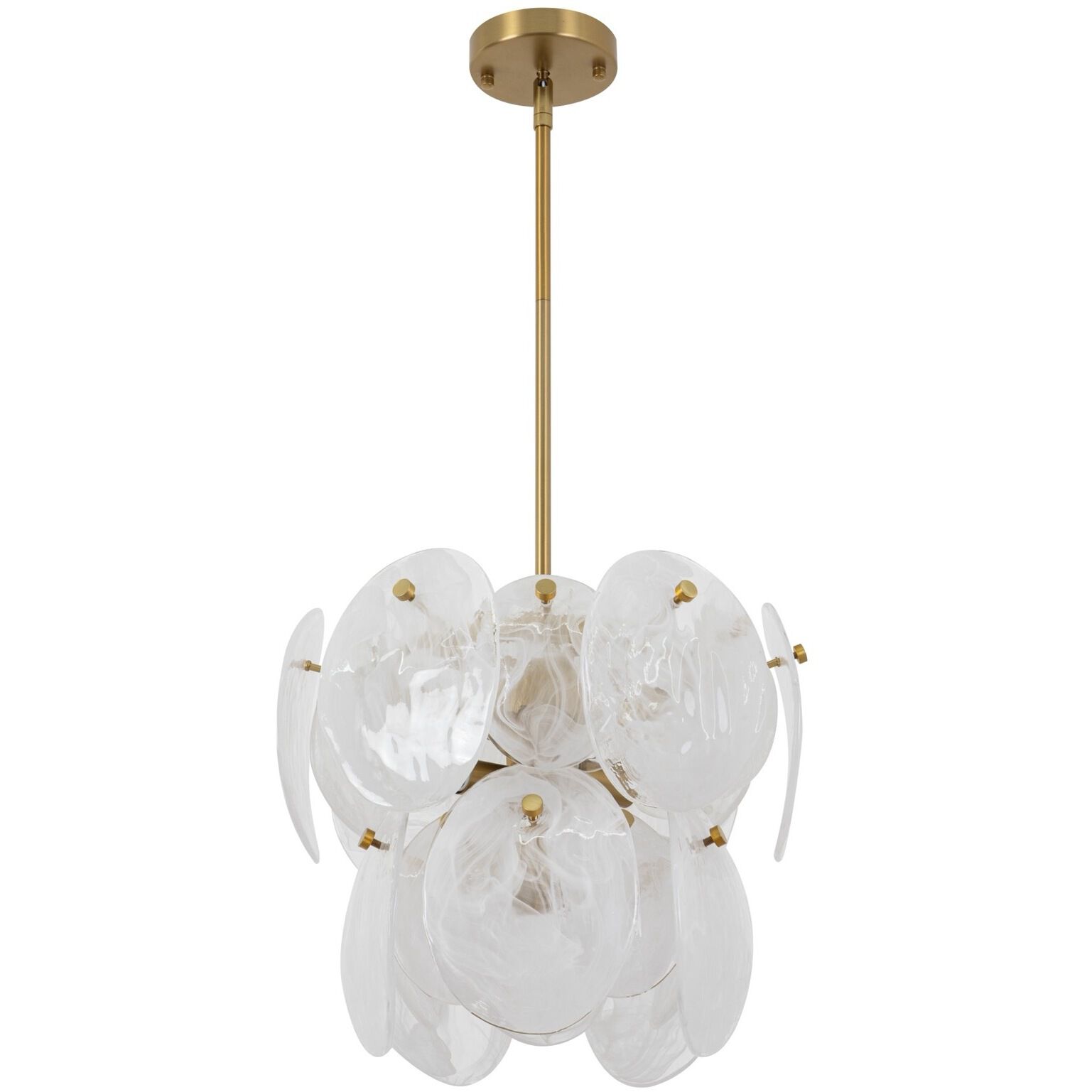 Lily 4 Light 16.25 inch Brushed Brass Chandelier Ceiling Light