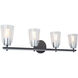 Essex LED 35.25 inch Black and Chrome Bathroom Vanity Wall Light