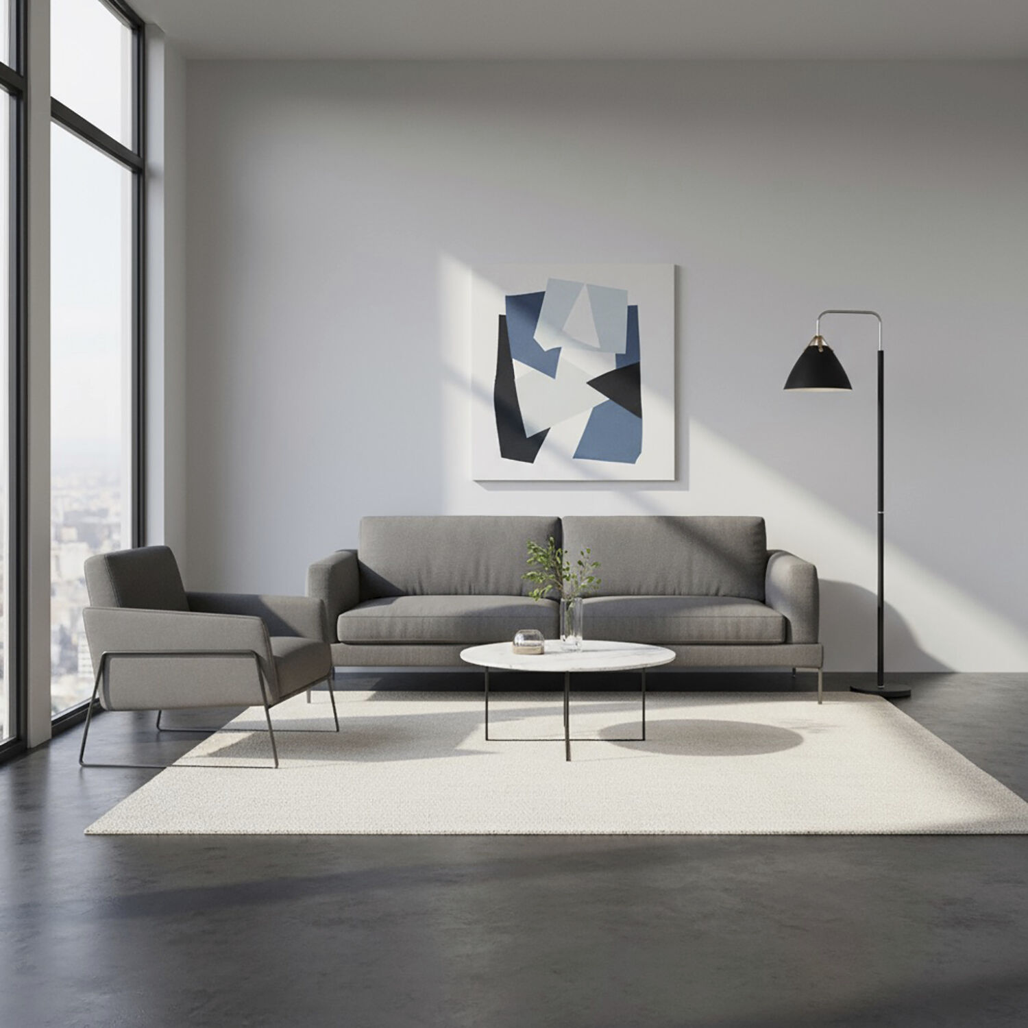 Tote 71.5 inch Black and Brass Floor Lamp Portable Light