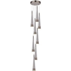 Sunnyvale LED 15.5 inch Pearl Black and Smoke Down Pendant Ceiling Light