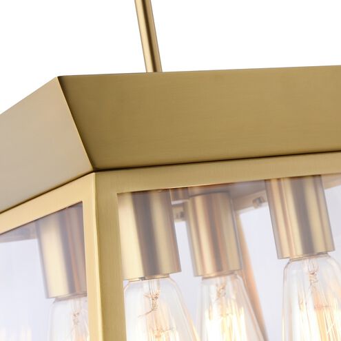 Lucian LED 12 inch Brushed Brass Chandelier Ceiling Light