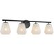 Brooke 4 Light 31.25 inch Black Bathroom Vanity Wall Light