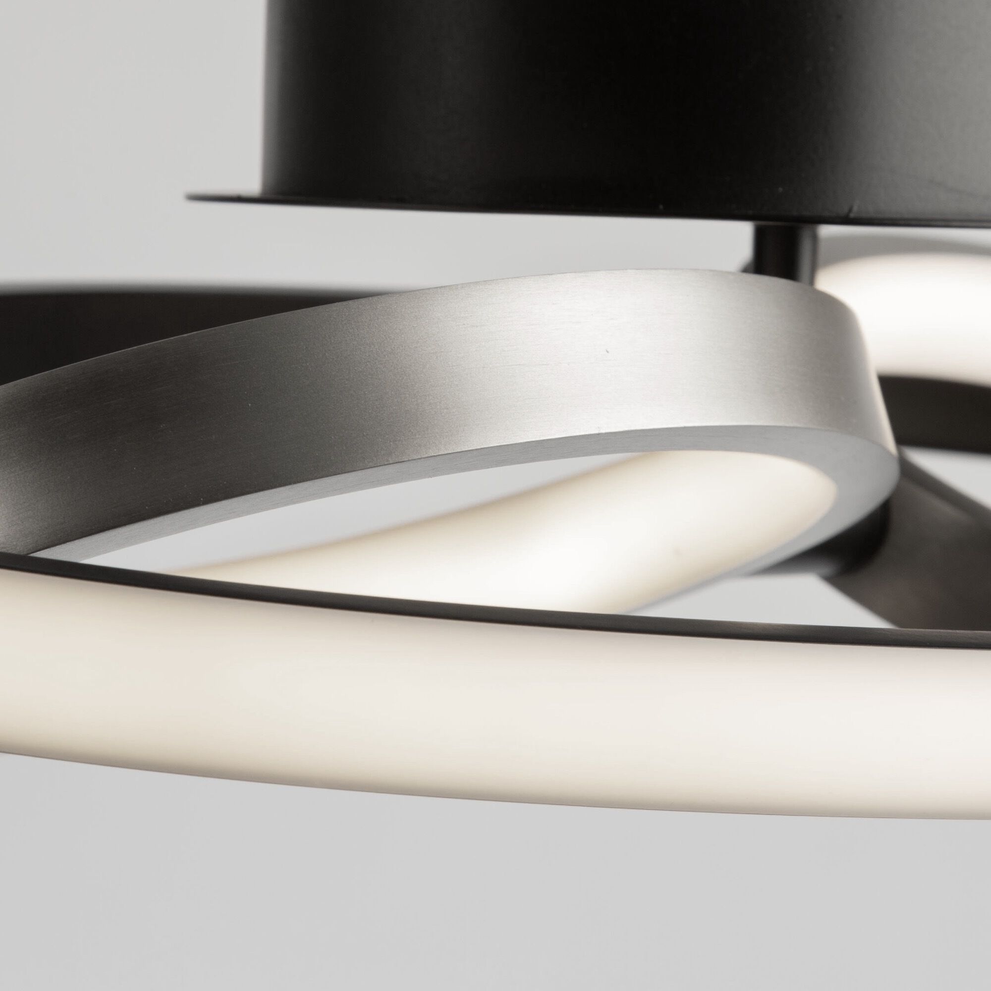Gemini LED 10.6 inch Black and Nickel Flush Mount Ceiling Light