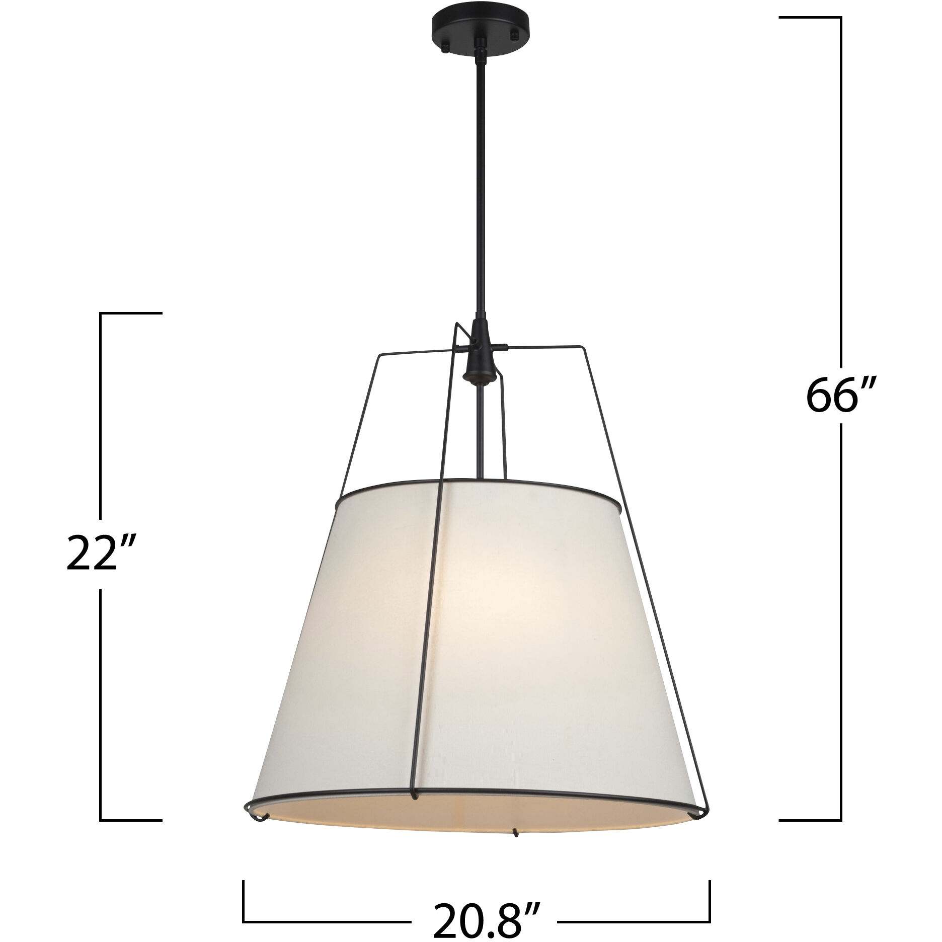 Pullman LED 20.8 inch Black Pendant Ceiling Light