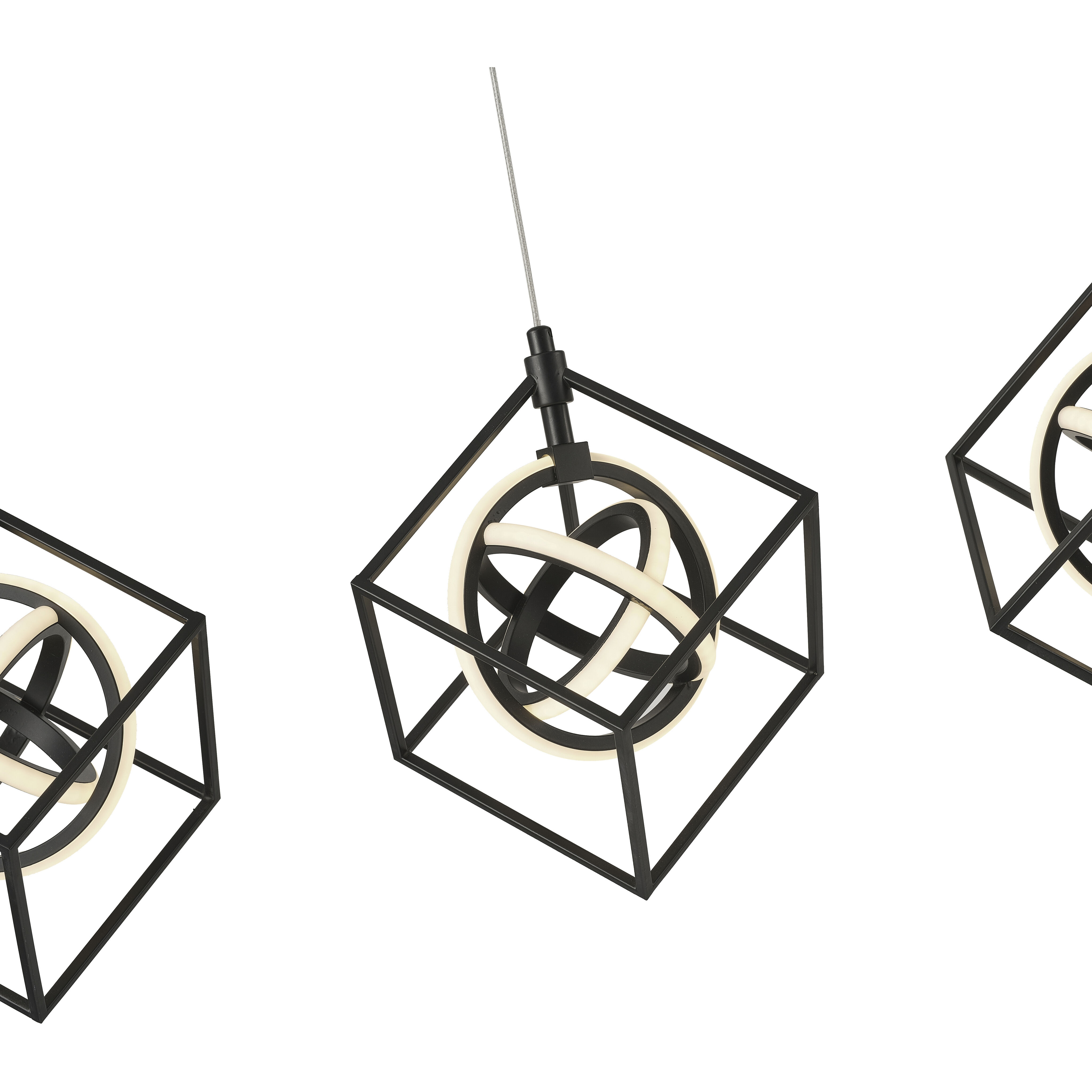 Tulip LED 44.48 inch Matte Black Island Light Ceiling Light 