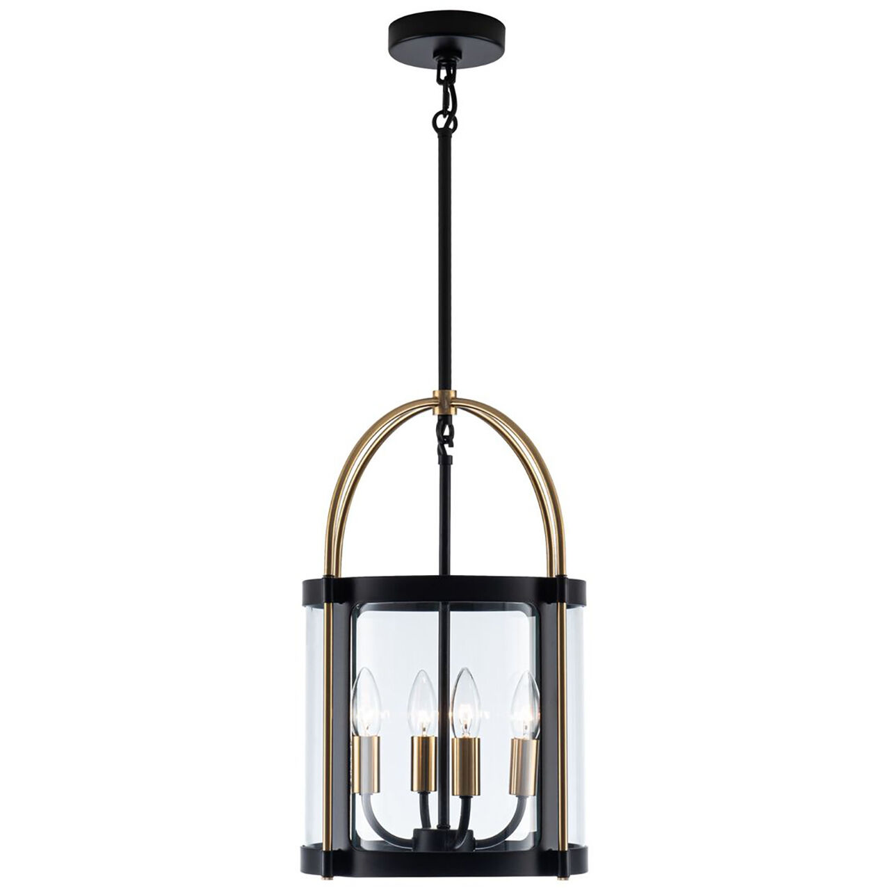 Bonita LED 13 inch Black and Brushed Brass Pendant Ceiling Light