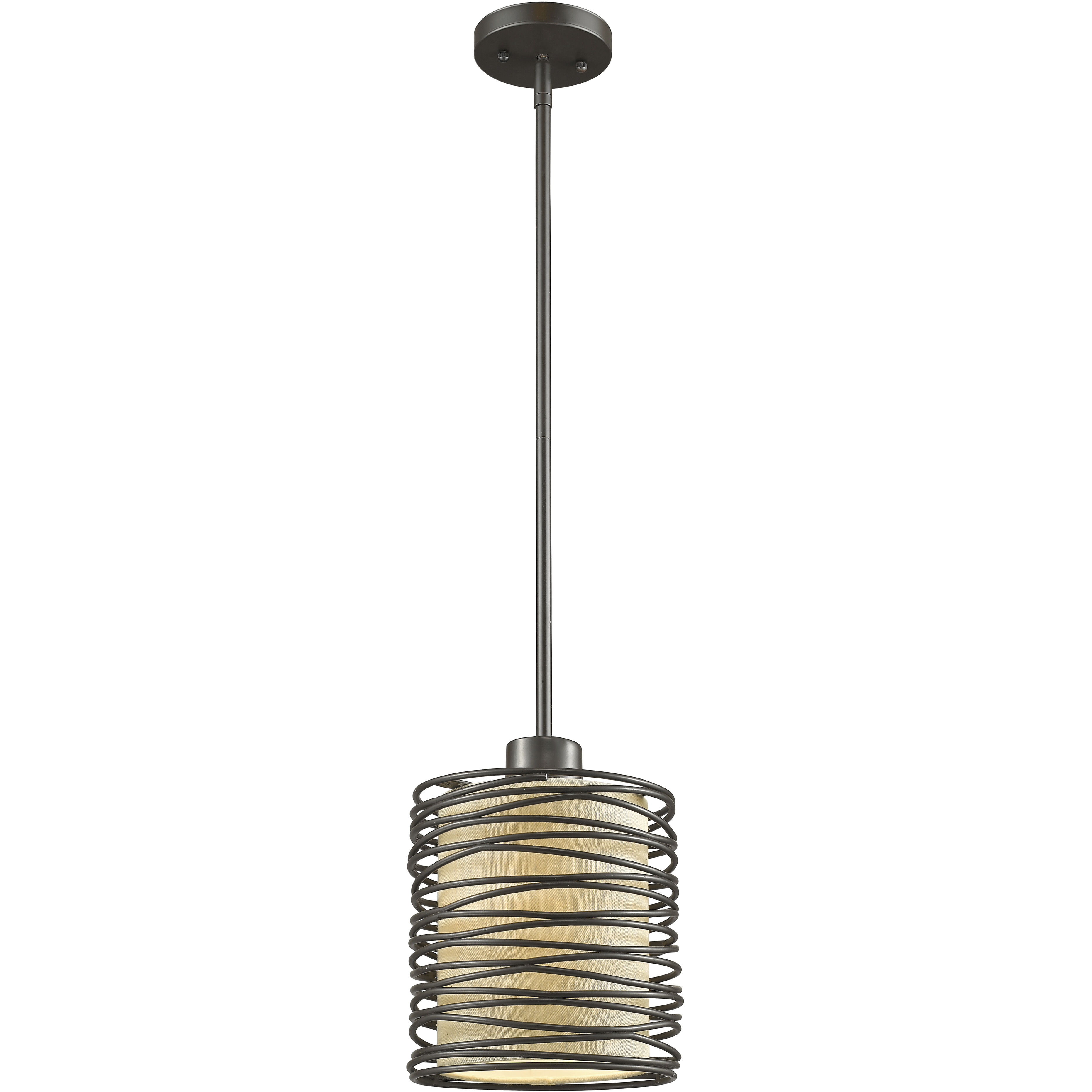 Zinnia 1 Light 6 inch Bronze Pendant Ceiling Light