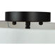 Rhythm LED 15.7 inch Black Semi-Flush Mount Ceiling Light