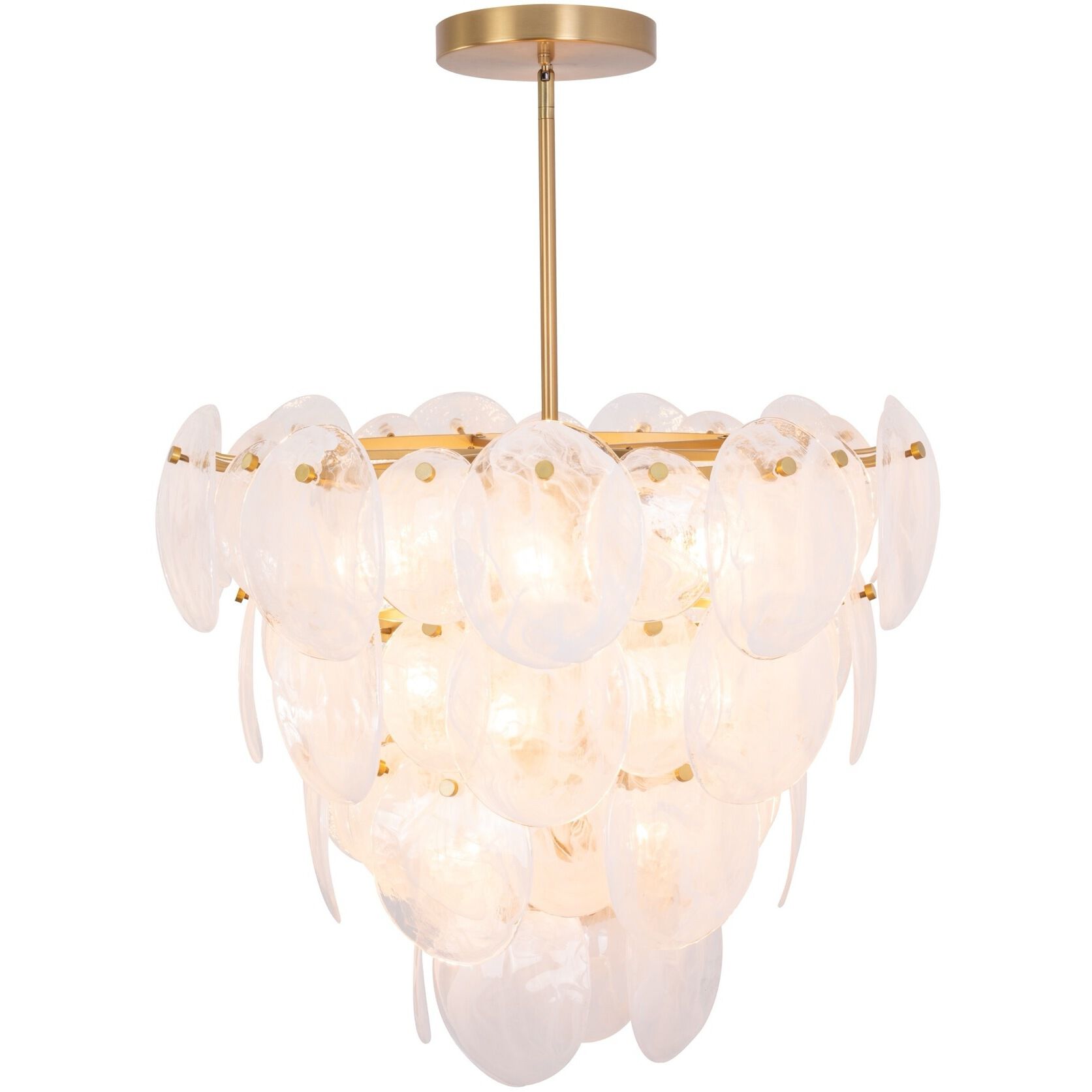 Lily 13 Light 28.03 inch Brushed Brass Chandelier Ceiling Light