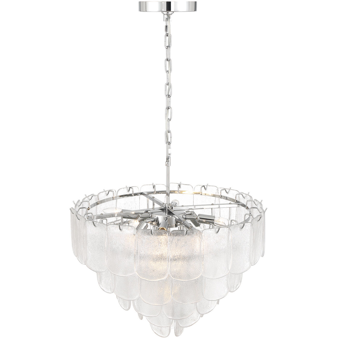Bianca 12 Light 24.8 inch Polished Nickel Chandelier Ceiling Light in Crystalline