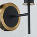 Gem LED 7.9 inch Black and Brushed Brass Wall Sconce Wall Light in Amber