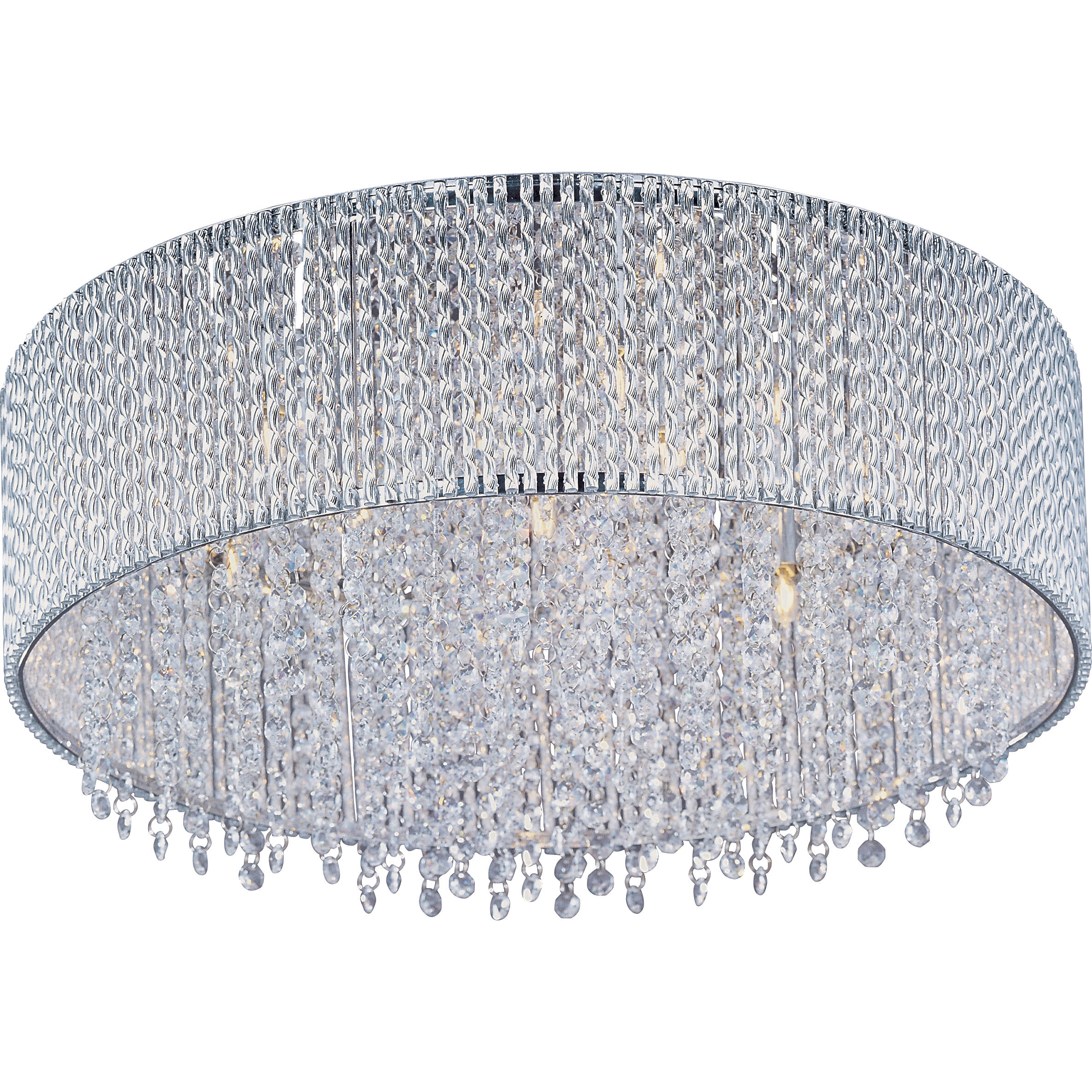 Spiral 7 Light 16.75 inch Polished Chrome Flush Mount Ceiling Light