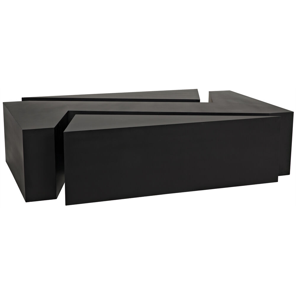 Element 68 X 36 inch Matte Black Coffee Table