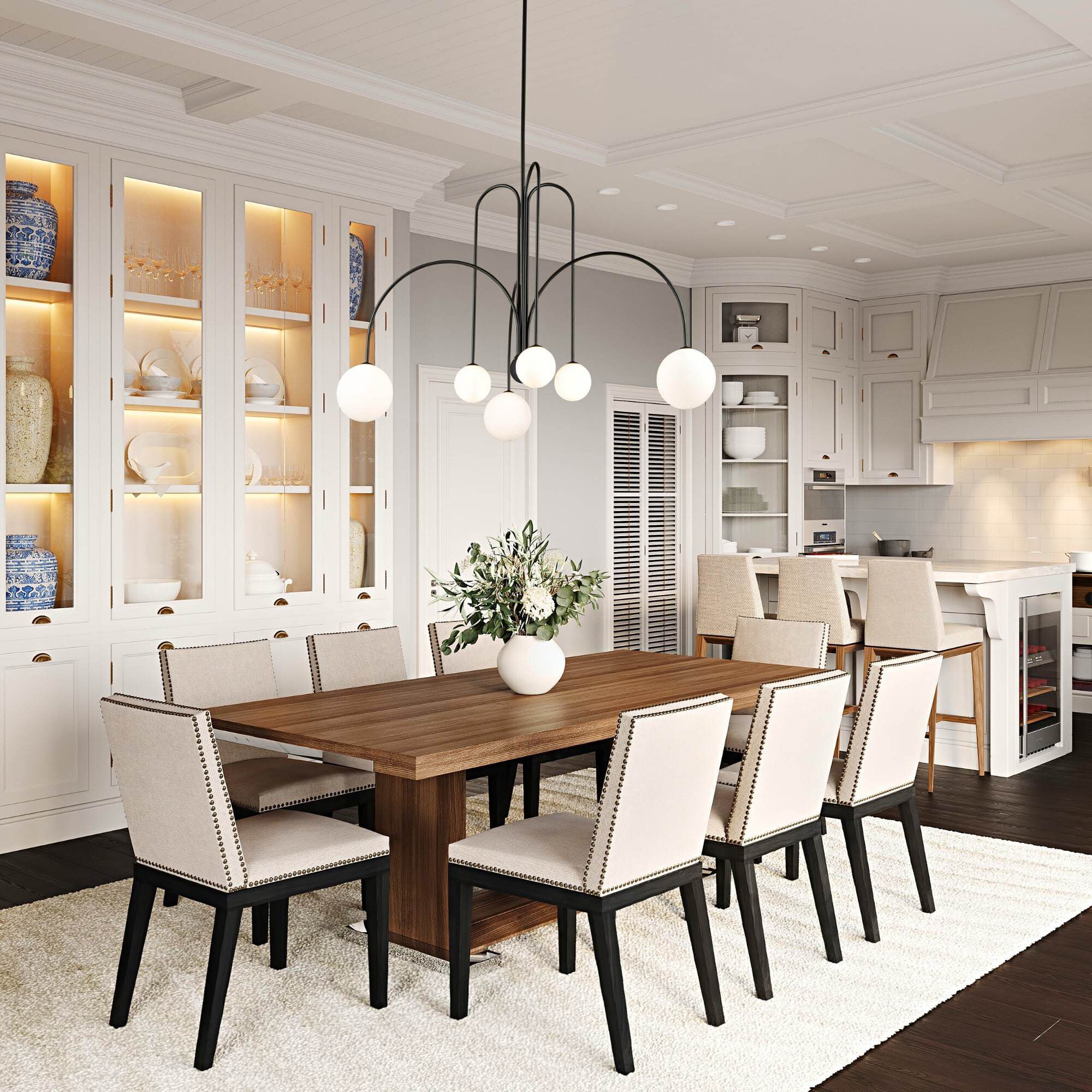 Comet LED 31.5 inch Semi Matte Black Chandelier Ceiling Light