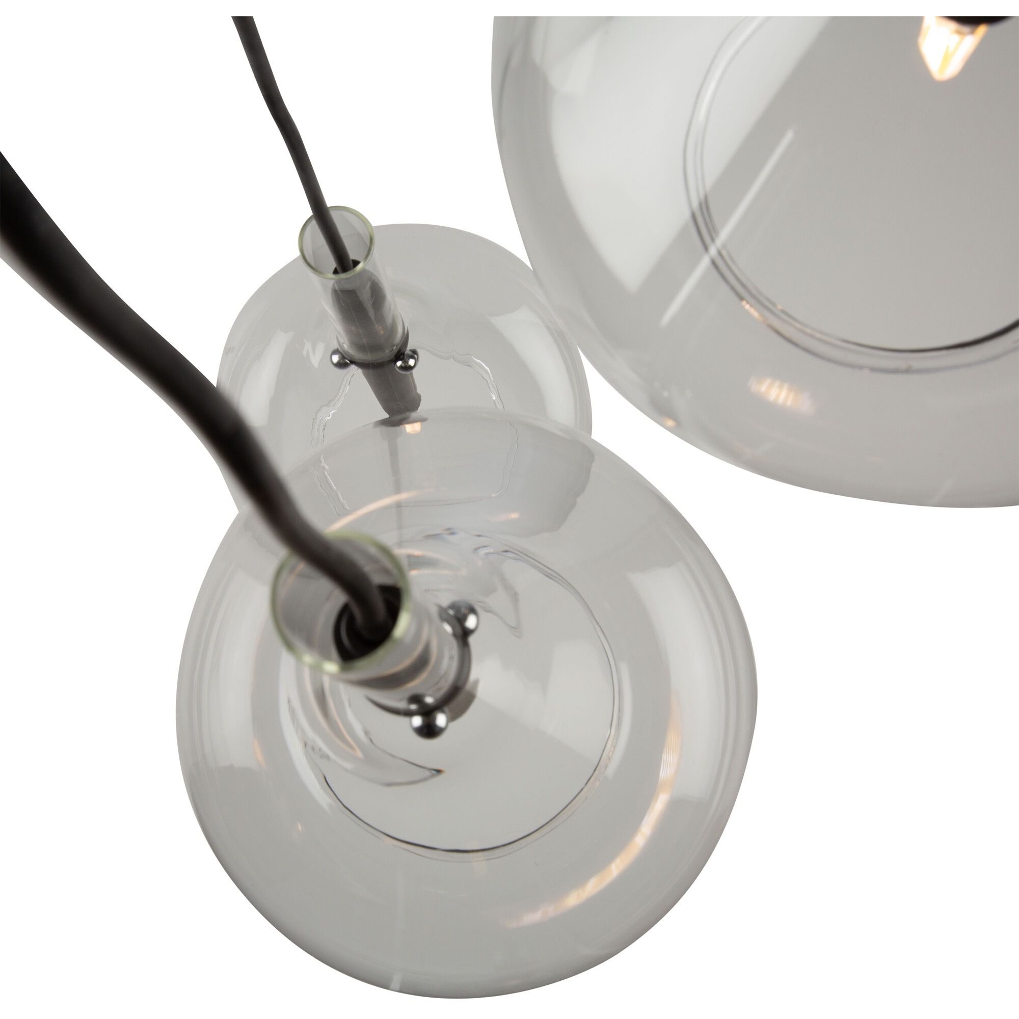 Conic 3 Light 15.4 inch Black Multi Light Pendant Ceiling Light