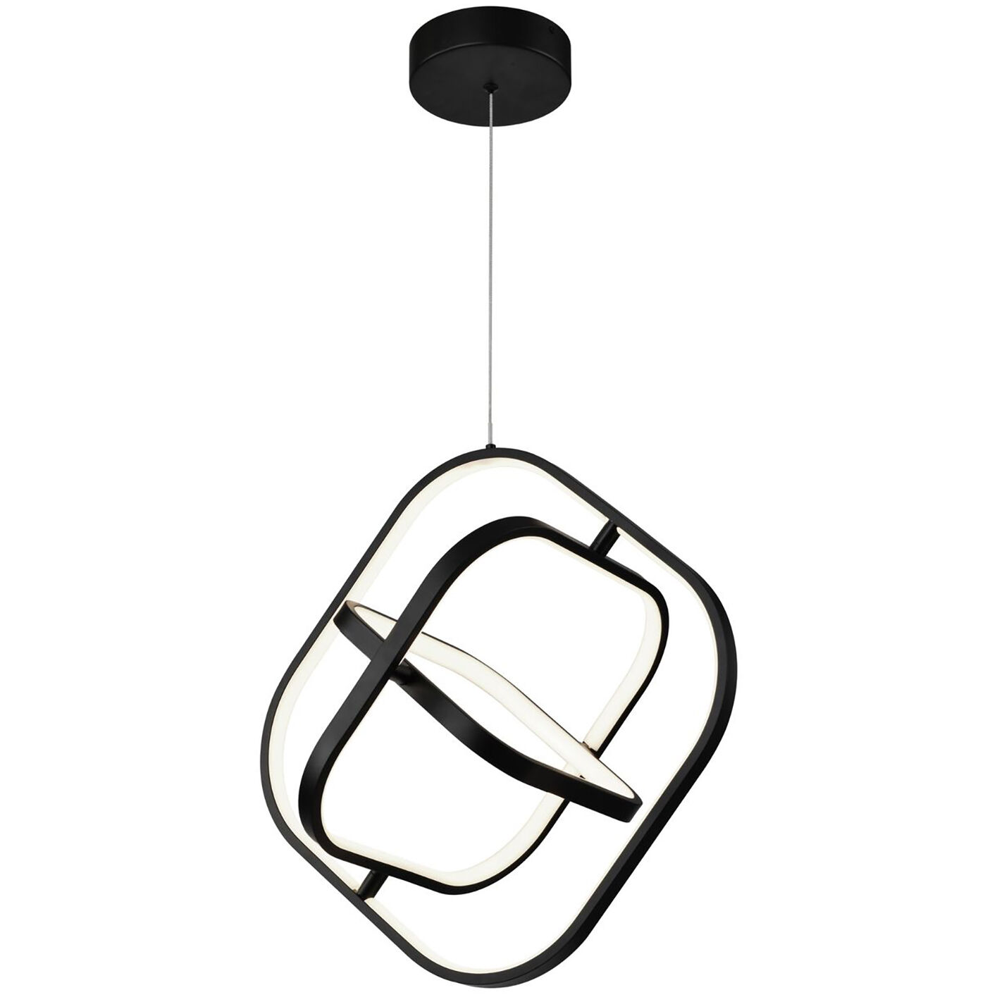 Sienna LED 18.5 inch Semi Gloss Black Pendant Ceiling Light