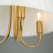 Rhythm LED 15.7 inch Brushed Gold Semi-Flush Mount Ceiling Light