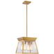 Lucian LED 12 inch Brushed Brass Chandelier Ceiling Light