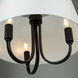 Rhythm LED 15.7 inch Black Semi-Flush Mount Ceiling Light