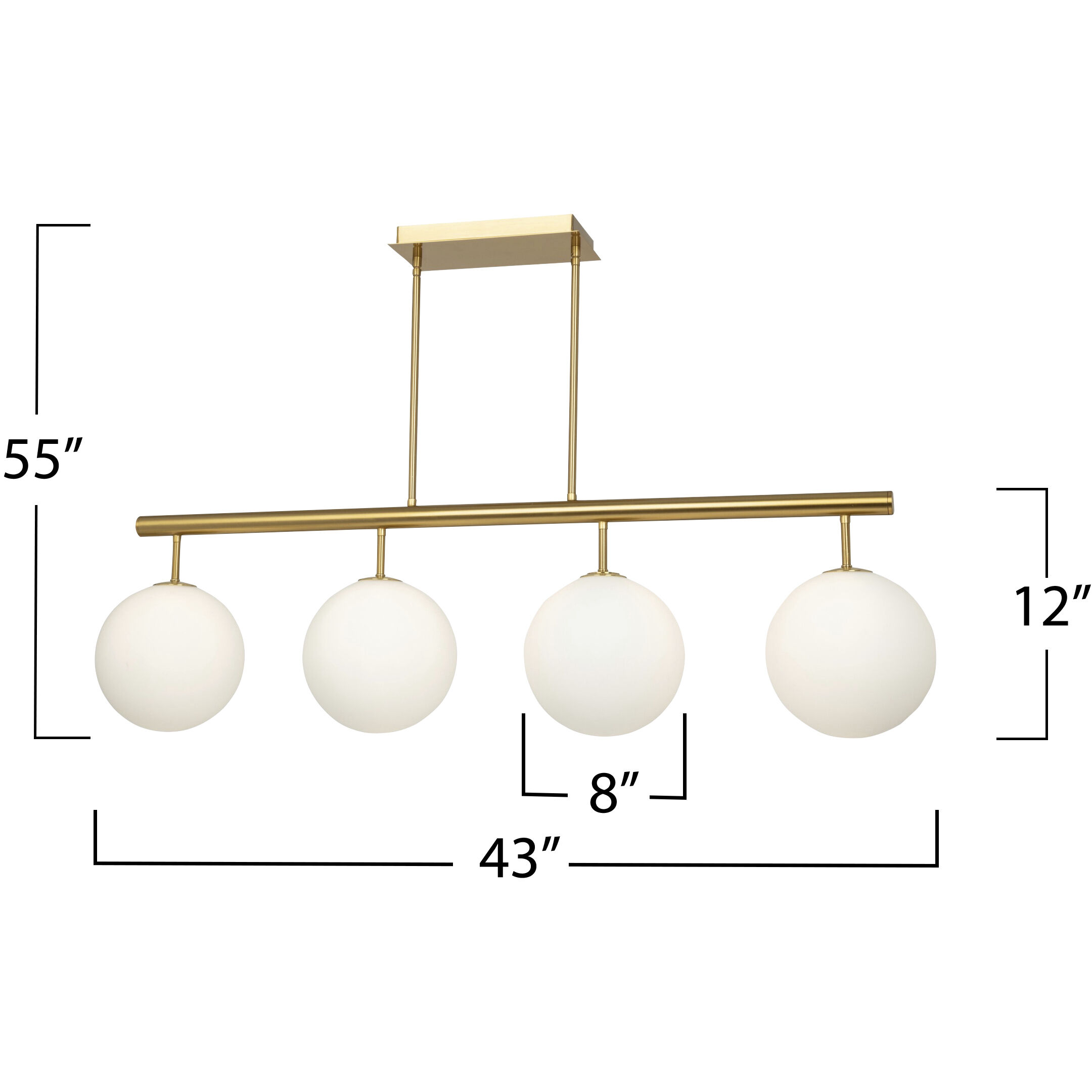Aurelia LED 43 inch Brass Island Lights Ceiling Light