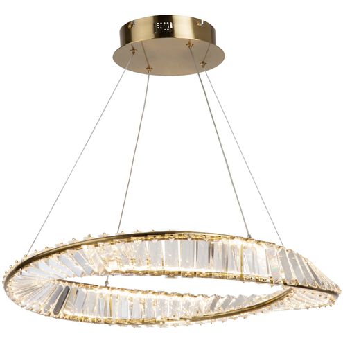 Stella LED 23.75 inch Brushed Brass Pendant Ceiling Light