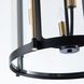 Bonita LED 17 inch Black and Brushed Brass Down Pendants Ceiling Light