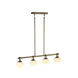 Velora LED 34.6 inch Legacy Brass Linear Island Pendant Ceiling Light
