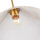 Baltic LED 15 inch Black and Brass Pendant Ceiling Light