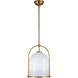 Dahlia 1 Light 11.5 inch Brushed Brass Pendant Ceiling Light
