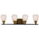Nelson LED 31.02 inch Black and Brass Bathroom Vanity Wall Light