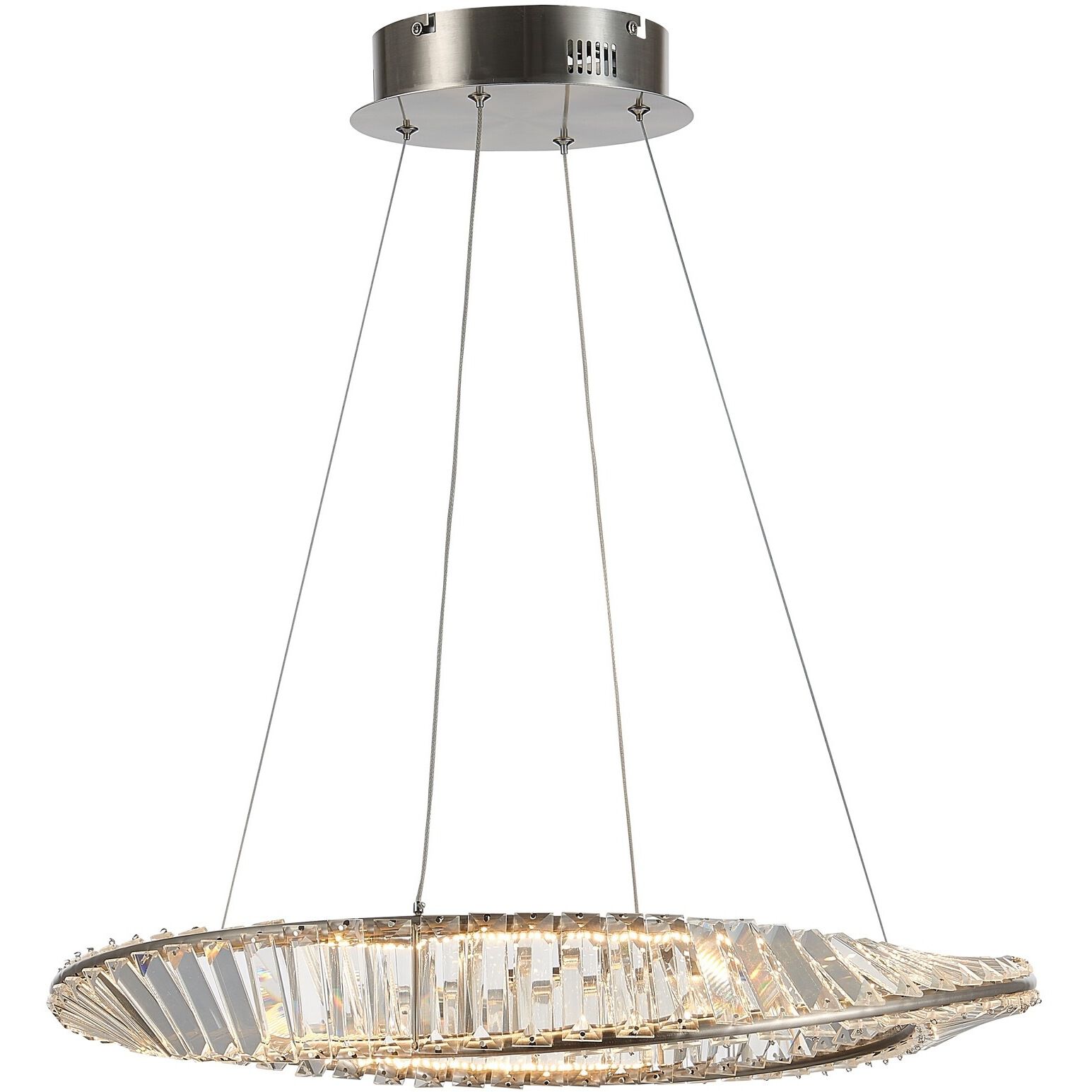 Stella 23.75 inch Satin Nickel Pendant Ceiling Light
